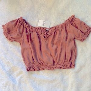 Off the shoulder crop top